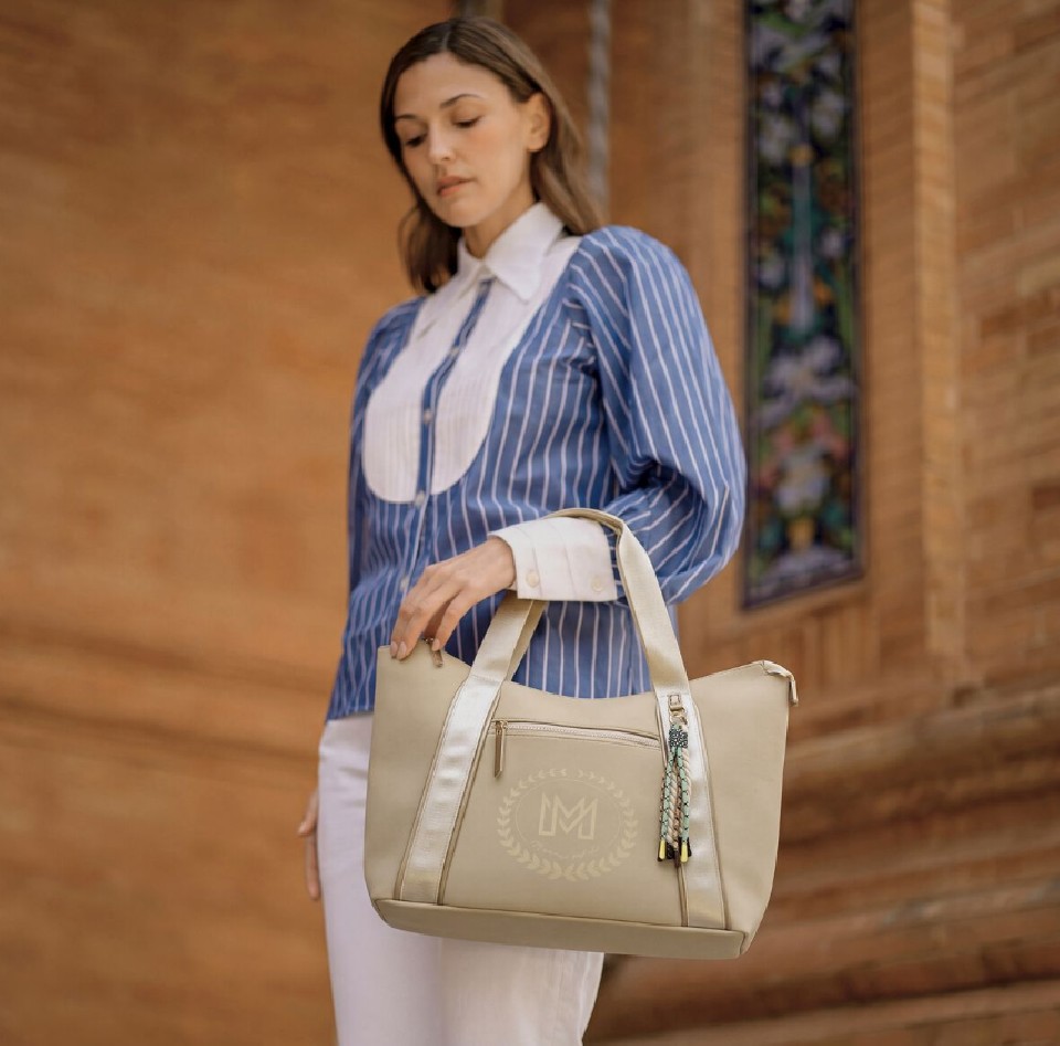 Bolso de hombro LODOS beige...