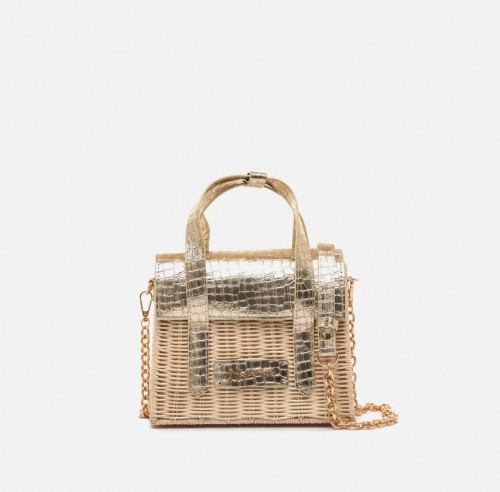 Bolso bandolera ATUNA dorado Mariamare