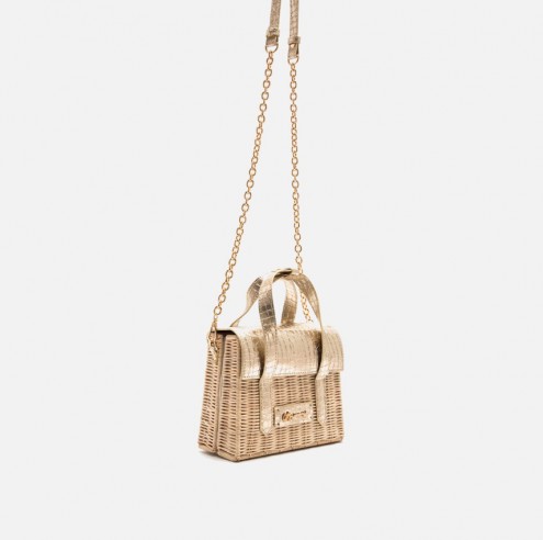Bolso bandolera ATUNA dorado Mariamare