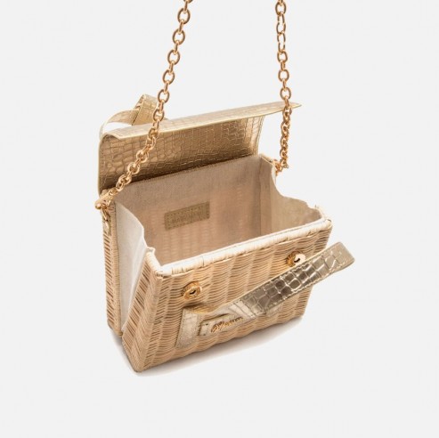 Bolso bandolera ATUNA dorado Mariamare