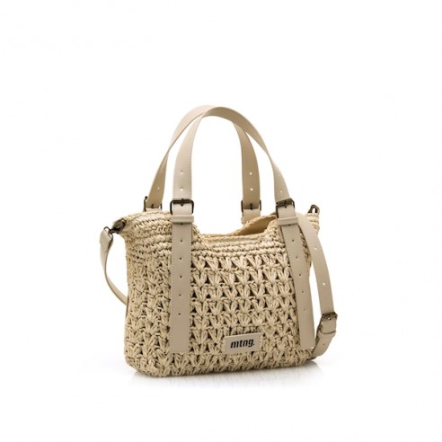 Bolso de mano/bandolera HILO beige...