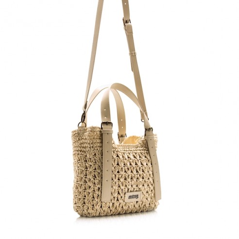 Bolso de mano/bandolera HILO beige...