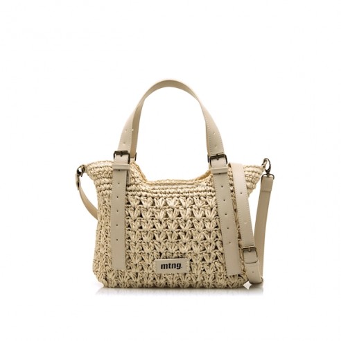 Bolso de mano/bandolera HILO beige...