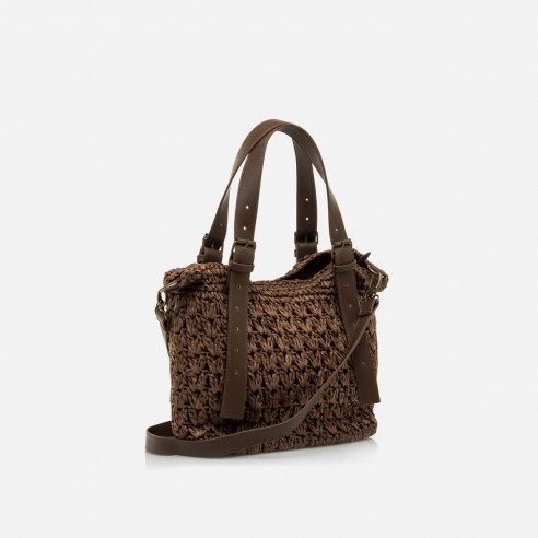 Bolso de mano/bandolera HILO marron...