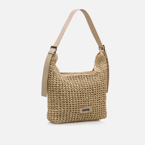 Bolso de hombro HORA beige Mustang