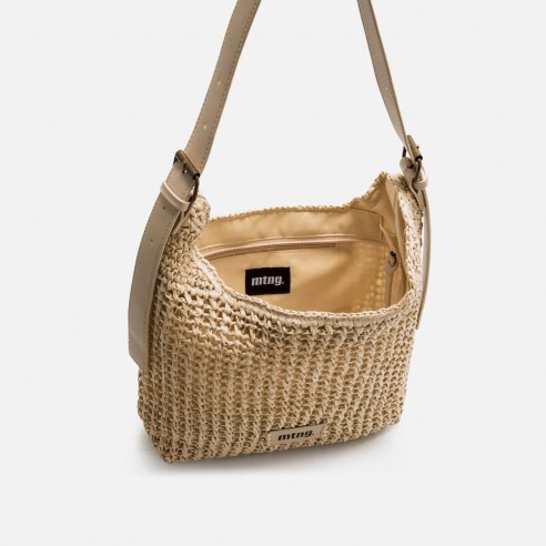 Bolso de hombro HORA beige Mustang
