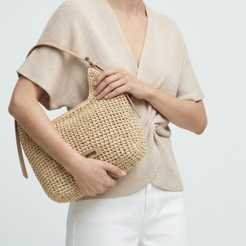 Bolso de hombro HORA beige Mustang