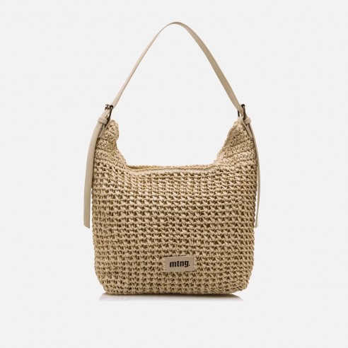 Bolso de hombro HORA beige Mustang