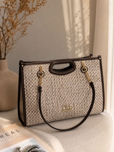 Bolso de hombro grande NARA marron...