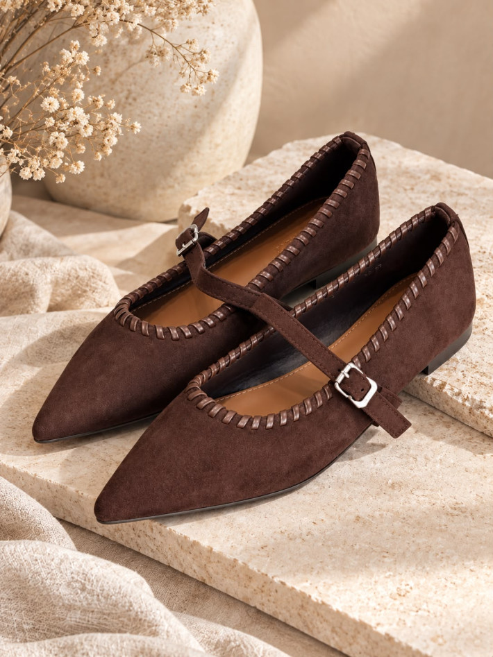 Manoletina marron chocolate