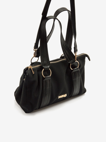 BOLSO BANDOLERA CESTA NEGRO