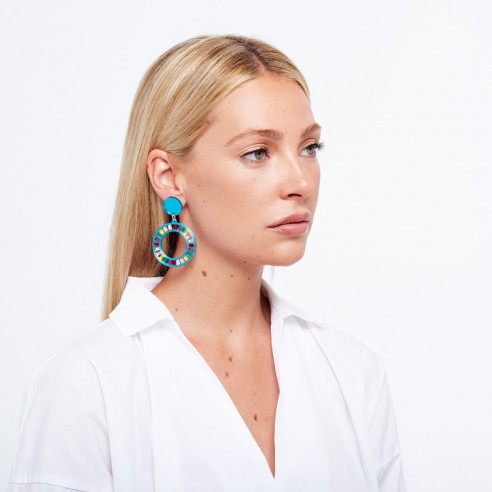 Pendientes rueda de color