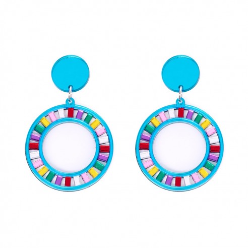 Pendientes rueda de color