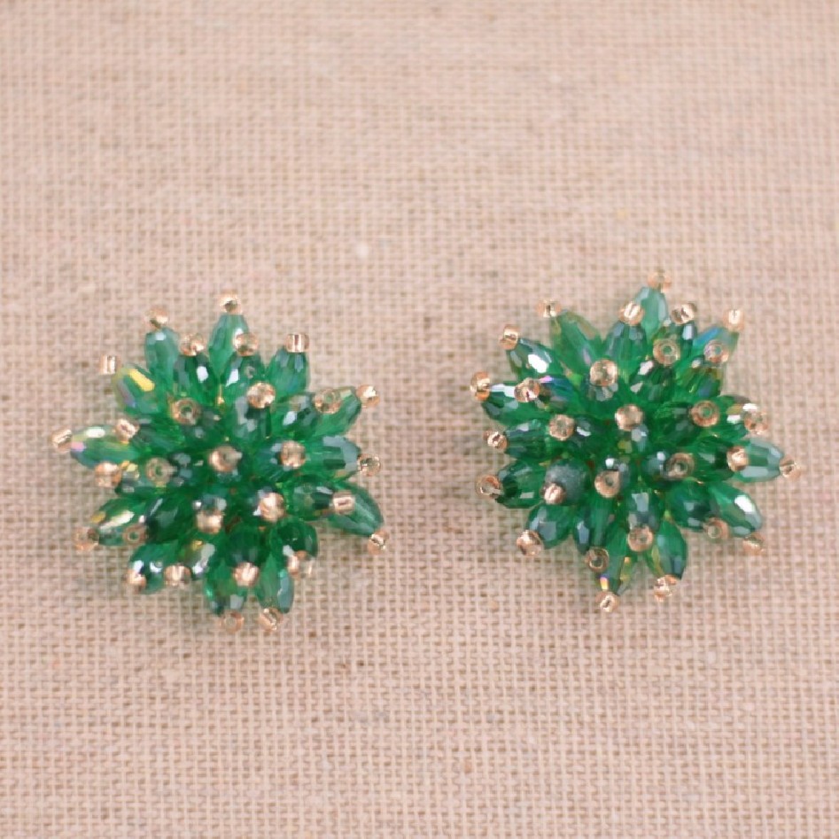 Pendiente bolitas cristal...