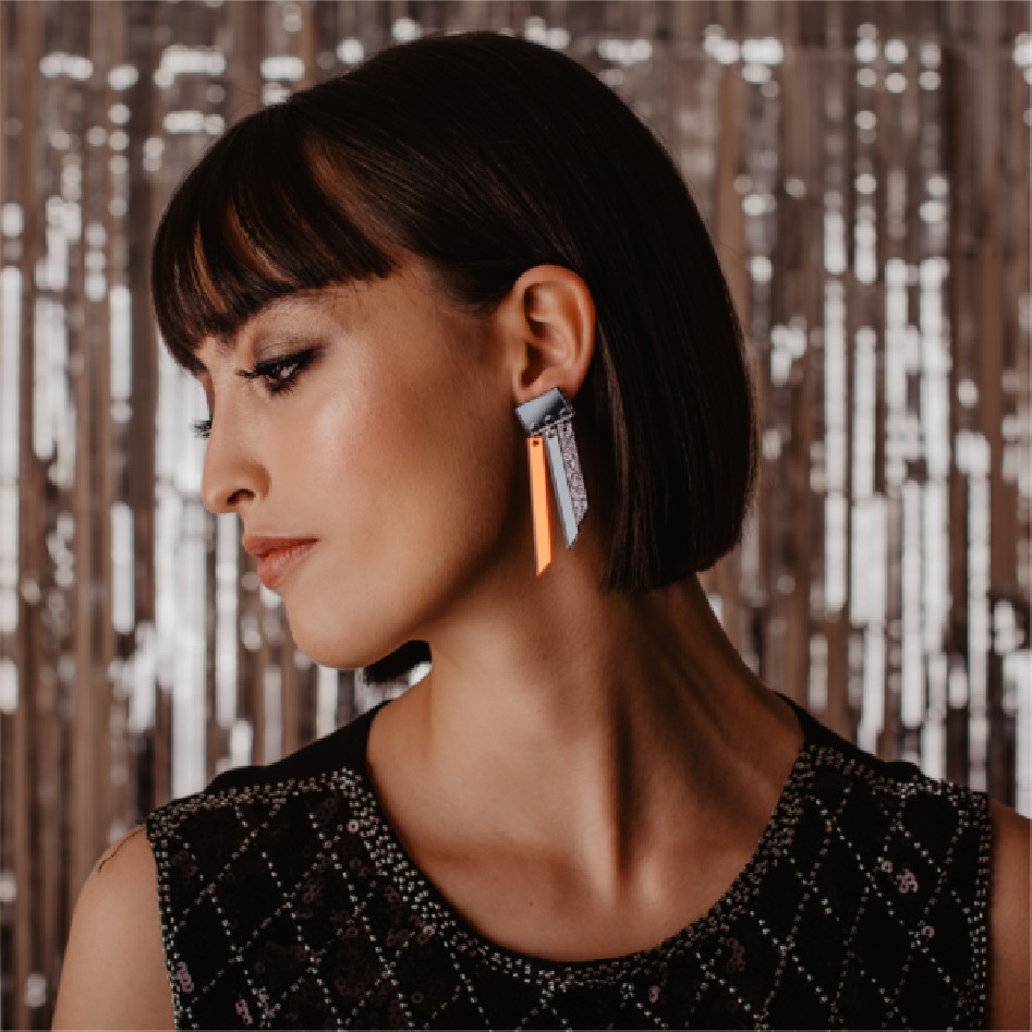 Pendientes de metacrilato...