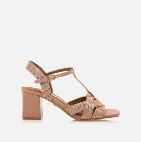 SANDALIAS DE TACON WOODIX ROSA MARIAMARE