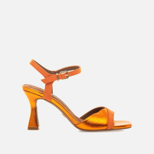 SANDALIAS DE TACON NUIN NARANJA...