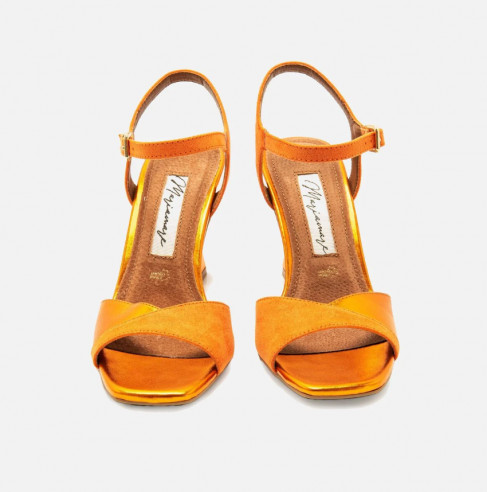 SANDALIAS DE TACON NUIN NARANJA...