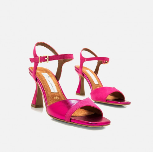 SANDALIAS DE TACON NUIN FUCSIA MARIAMARE