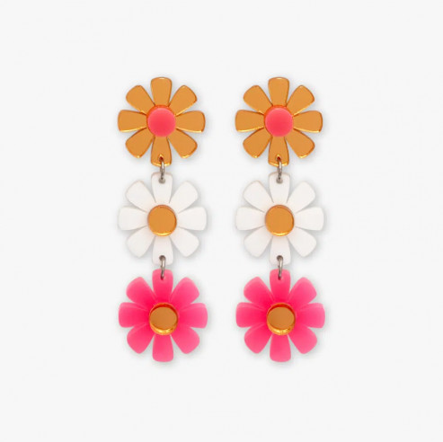 PENDIENTES NEON FLOWERS ROSA LOLAILAS