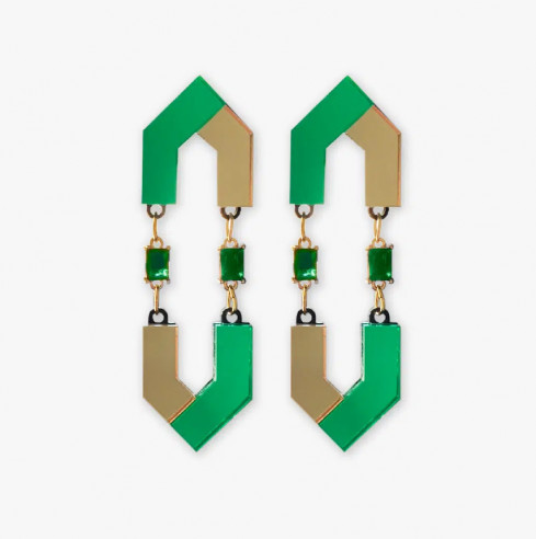 PENDIENTES AGATA DORADO