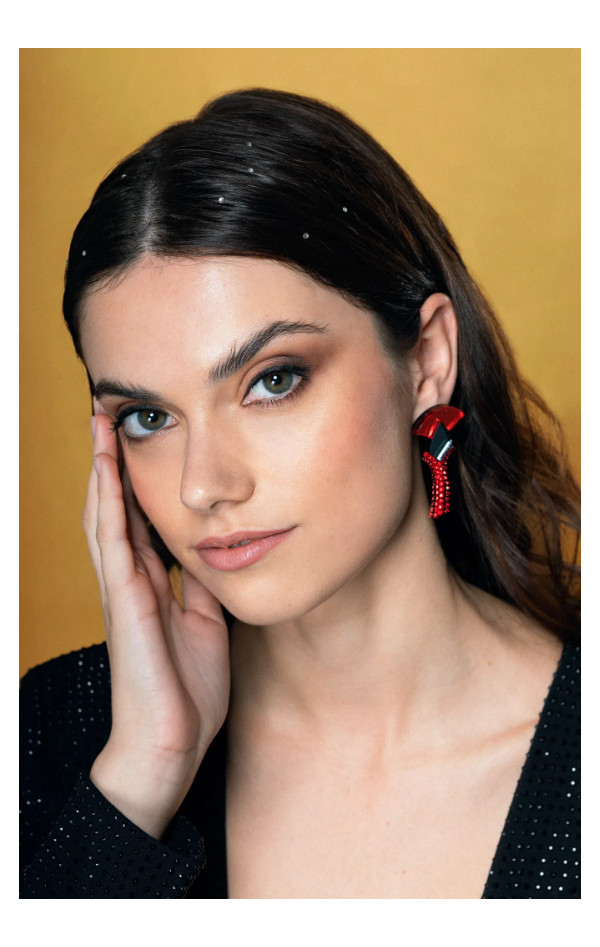 PENDIENTES JADE ROJO LOLAILAS