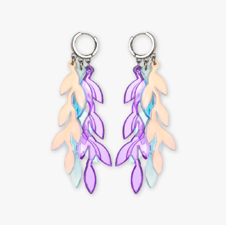 PENDIDENTES IRIS MORADO...