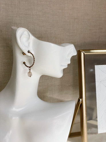 Pendientes de Acero Zelina Rose Gold