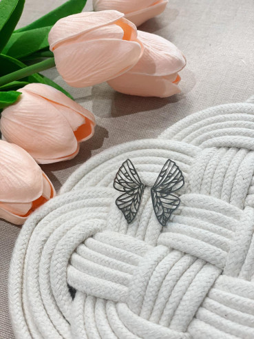 Pendientes de Acero Butterfly Silver
