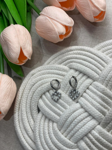 Pendientes de Acero Esthi Silver