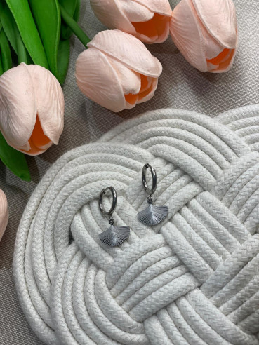 Pendientes de Acero Gingko Silver