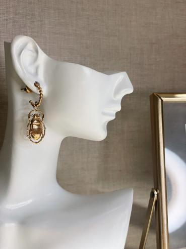 Pendientes de Acero Beetle Gold