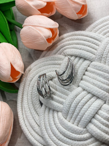 Pendientes de Acero Molira Silver