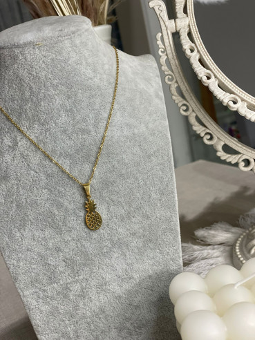 Colgante de Acero Pineapple Gold