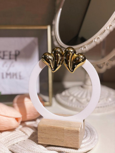 Pendientes de Acero SANDERS Gold