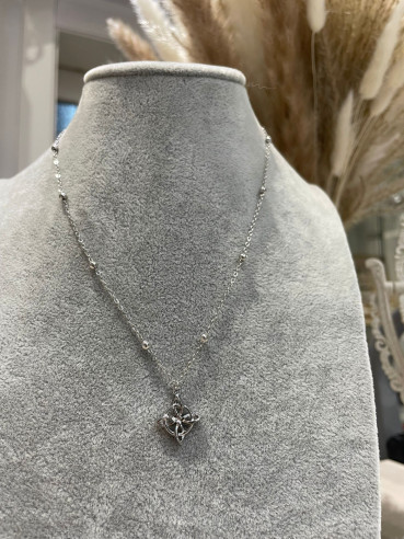 Colgante de Acero Nudo de Bruja Plateado