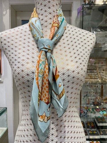 Pañuelo estampado Turquesa