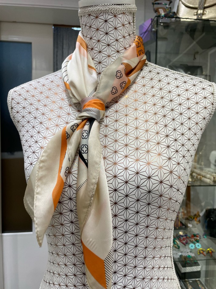 Pañuelo estampado Naranja