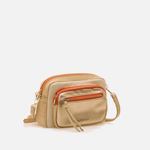 Bolso bandolera CASCO beige