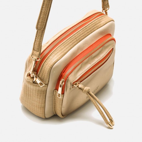 Bolso bandolera CASCO beige
