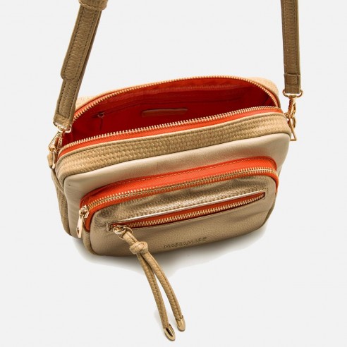 Bolso bandolera CASCO beige