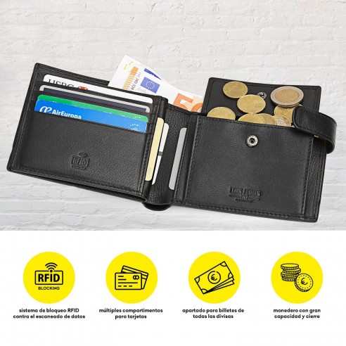 Cartera De Hombre Lois Wilson En Piel...