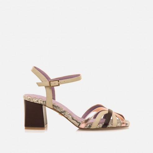 SANDALIAS DE TACON WOODIT SNAKE...