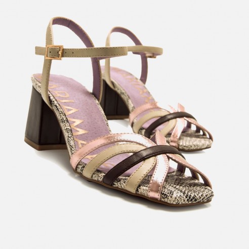 SANDALIAS DE TACON WOODIT SNAKE...