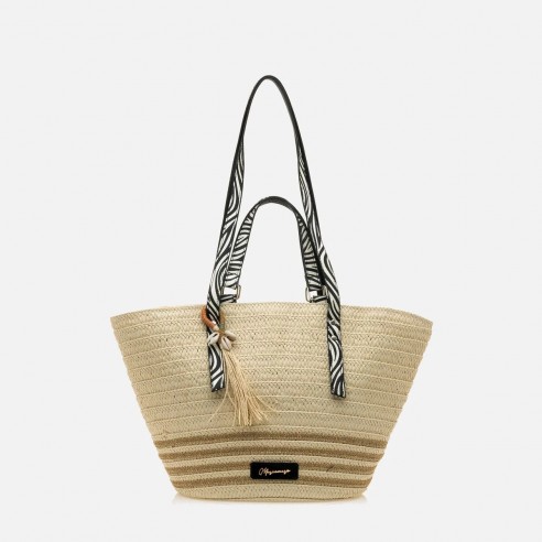 Bolso de hombro Capazo ACTON beige...