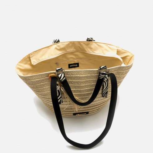 Bolso de hombro Capazo ACTON beige...