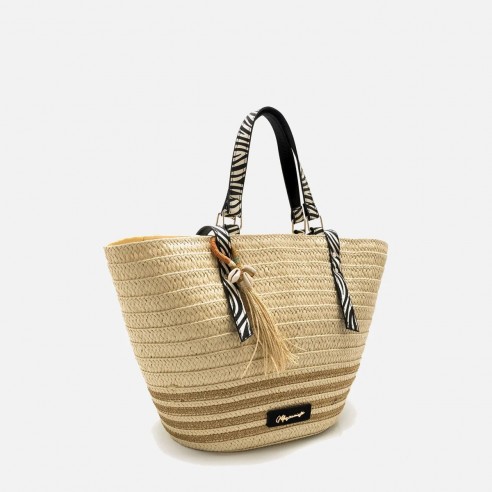 Bolso de hombro Capazo ACTON beige...