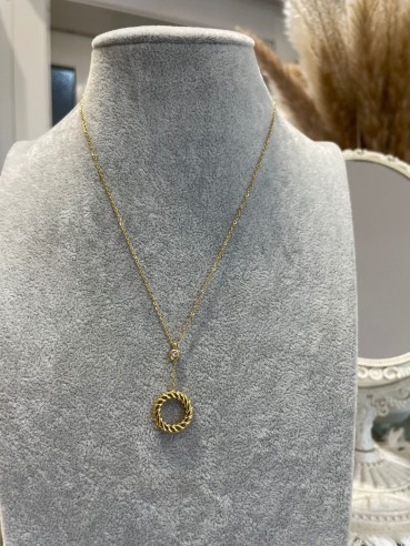 Collar de Acero Fiore Gold