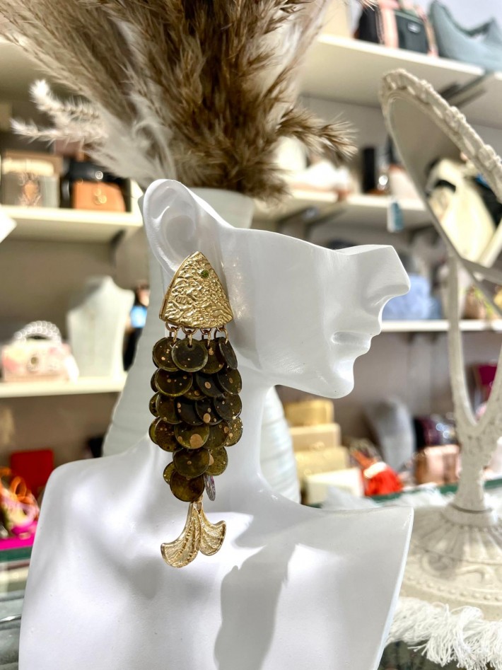 Pendientes Fish 3669 Verde