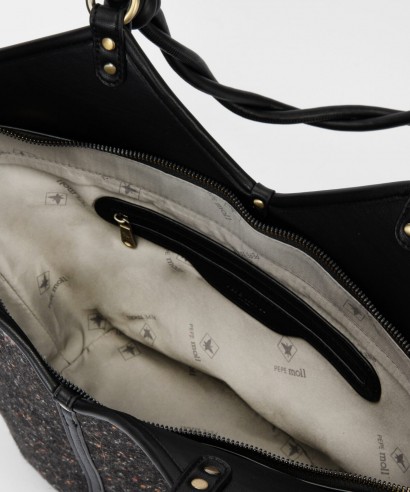 Bolso de hombro 252130 negro PEPE MOLL